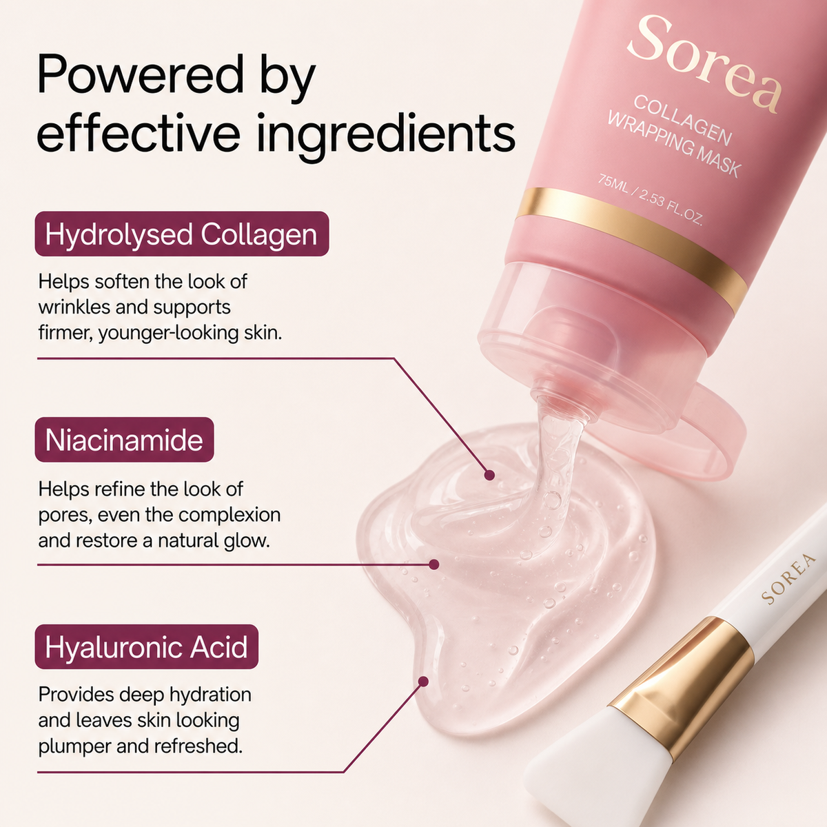 Sorea collagen mask key ingredients