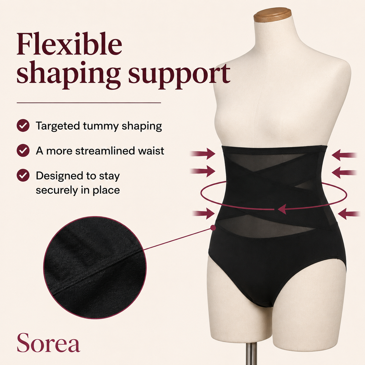 Sorea Sculpting Support Brief - maintien extensible
