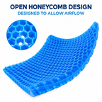 Open honeycomb structure of the blue gel seat cushion